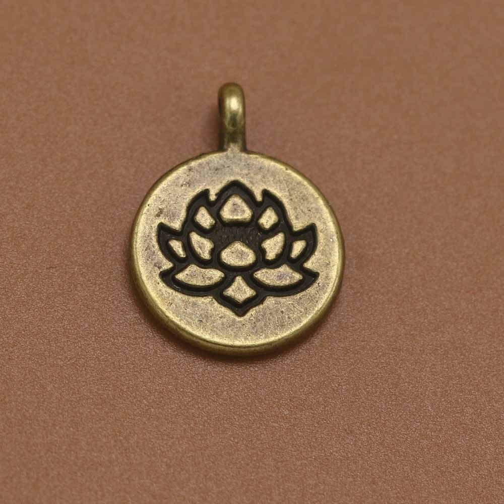 Vintage Lotus Pendant Necklace - Handmade Boho Jewelry - Alloy Flower Charm - Spiritual Gift for Women