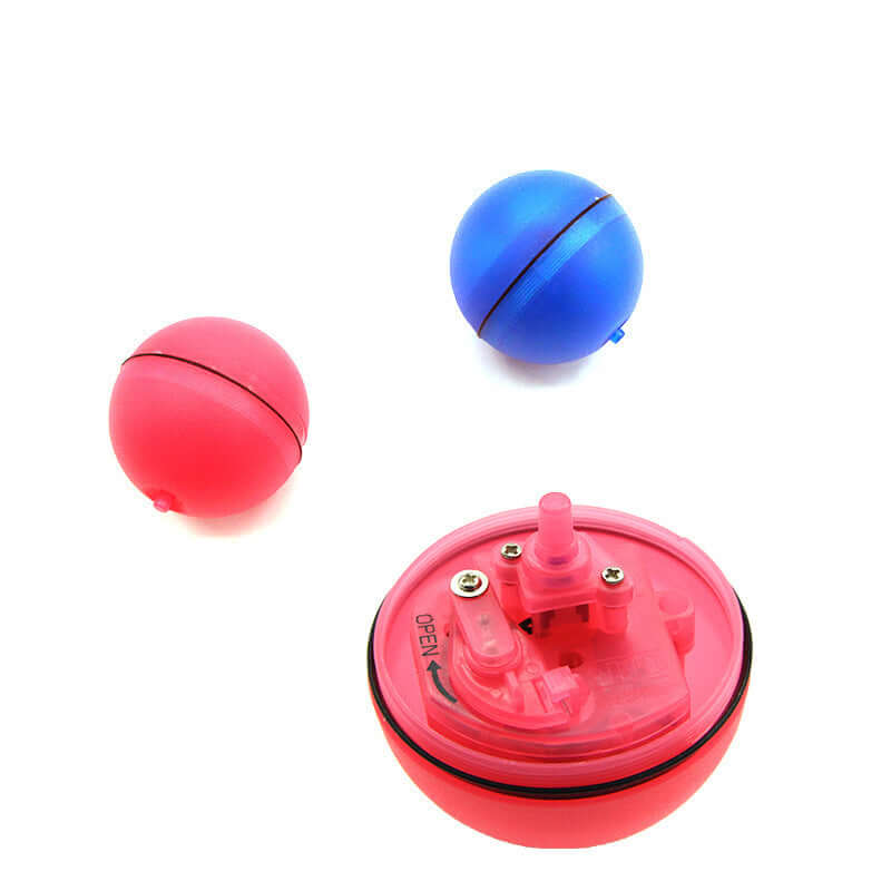 “Electronic rolling toy ball with LED lights for cats and kittens”