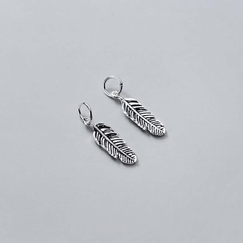 "Unique small feather pendant for DIY handmade jewelry"