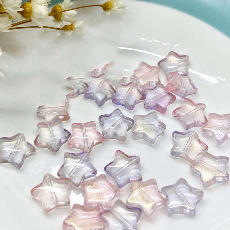 "Sparkling DIY jewelry accessories with crystal glass petals"