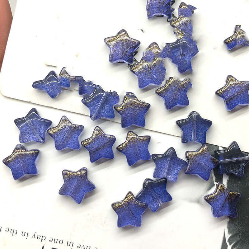 "Creative DIY crystal glass petal jewelry accessories, perfect for handmade designs"