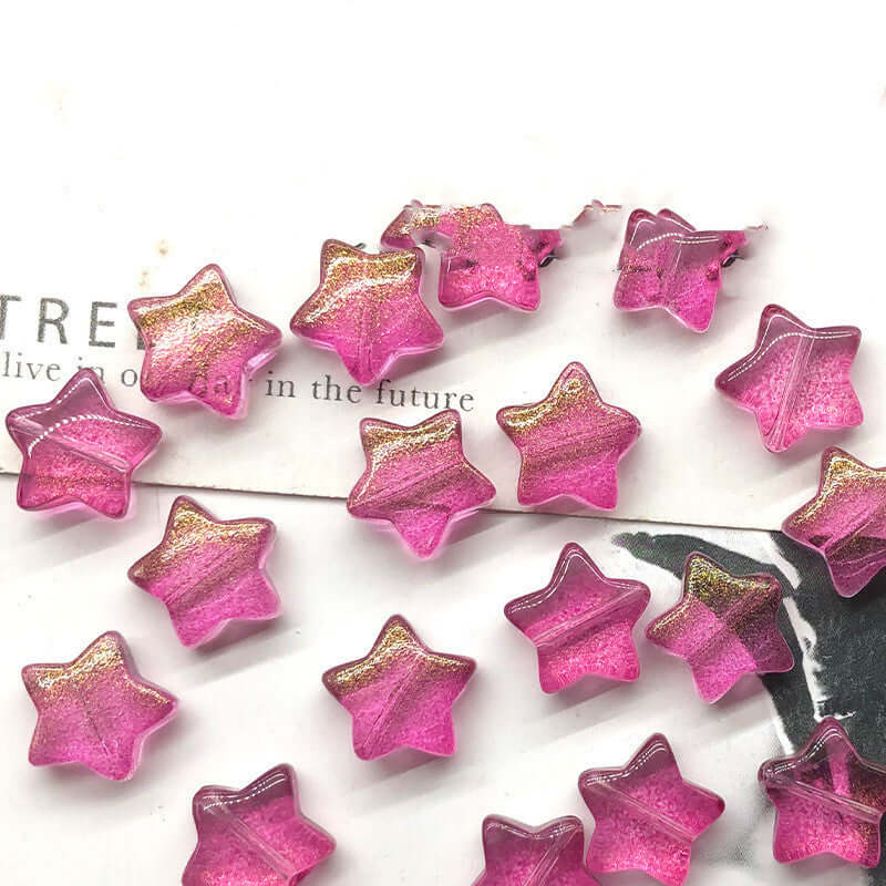 "Crystal glass petal beads for DIY jewelry making and accessory design"