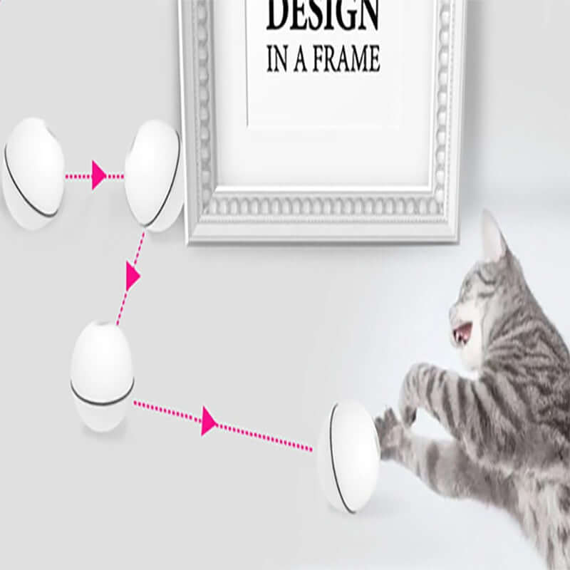 “Interactive pet toy ball – LED laser rolling fun for indoor cats”
