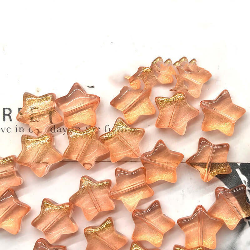 "Crystal glass petal components for handmade jewelry and craft projects"