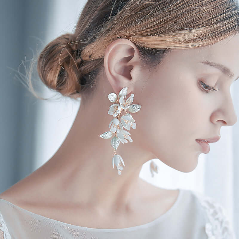 Handmade zircon earrings with elegant tassel design for jewelry lovers