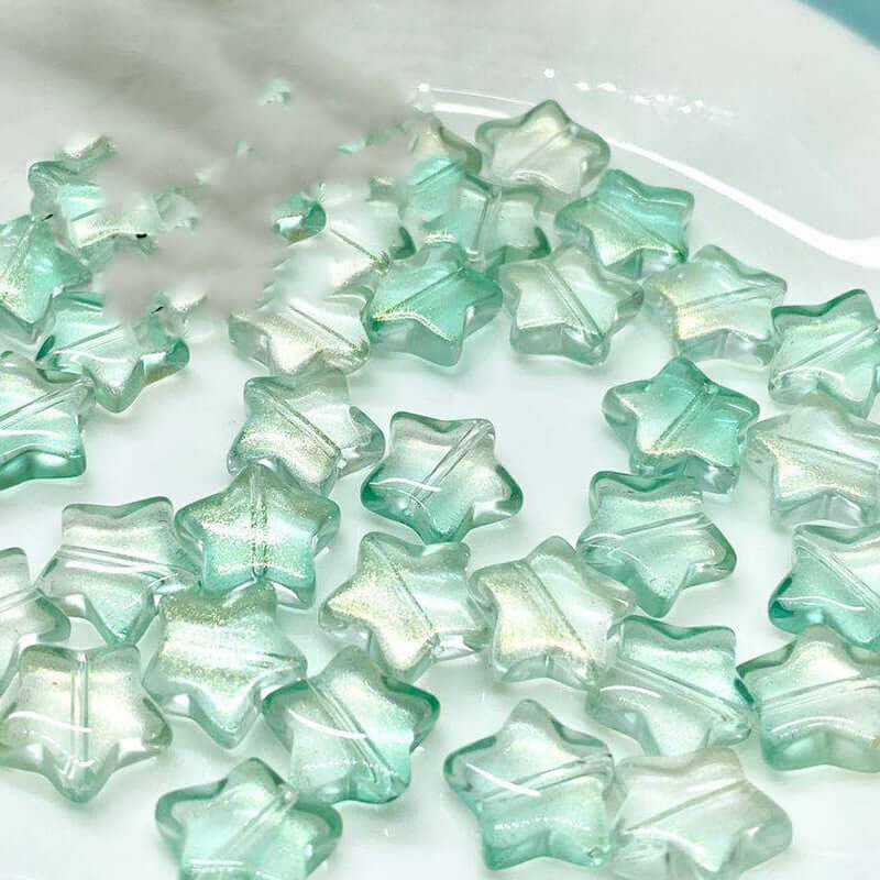 "Elegant DIY jewelry accessories featuring crystal glass petal beads"