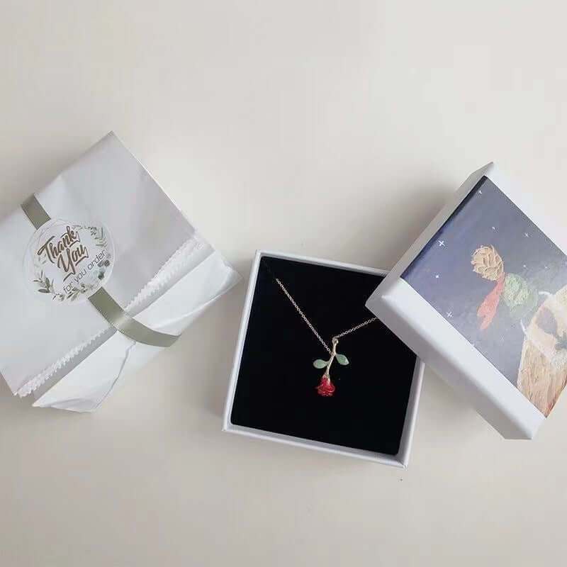 Women's Handmade Jewelry Rose Hand Necklace