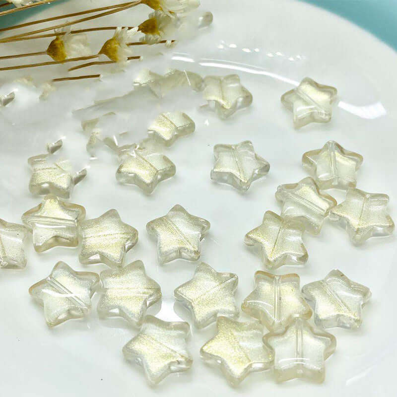 "Handcrafted jewelry DIY kit with crystal glass petals for bracelets and necklaces"