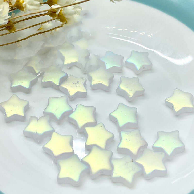 "DIY bracelet and necklace making kit with crystal glass petals"