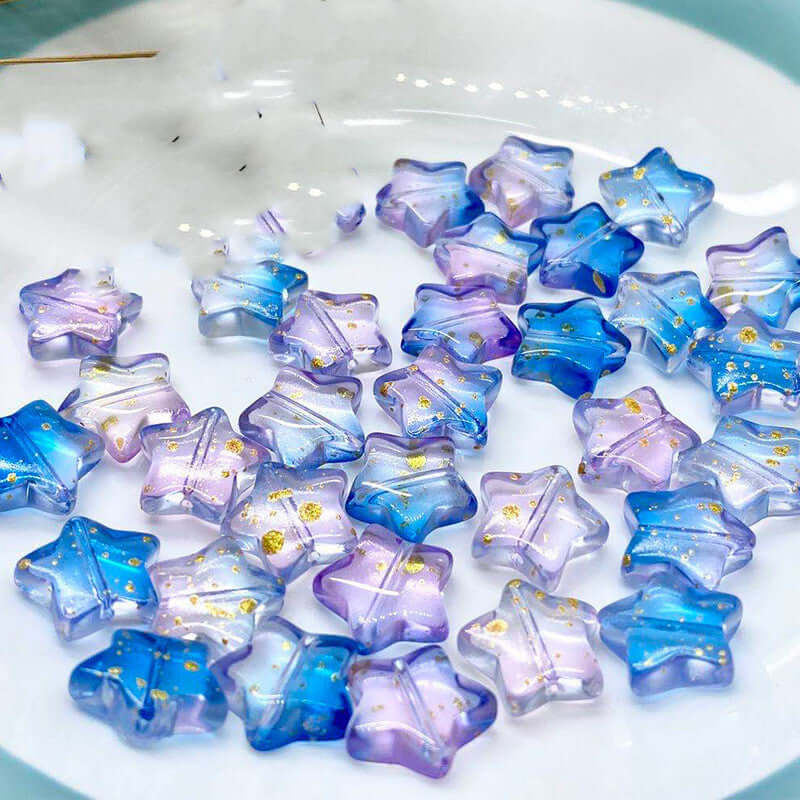 "DIY handmade jewelry crystal glass petals for crafting necklaces and bracelets"