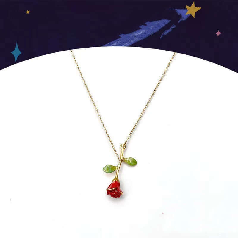 Women's Handmade Jewelry Rose Hand Necklace