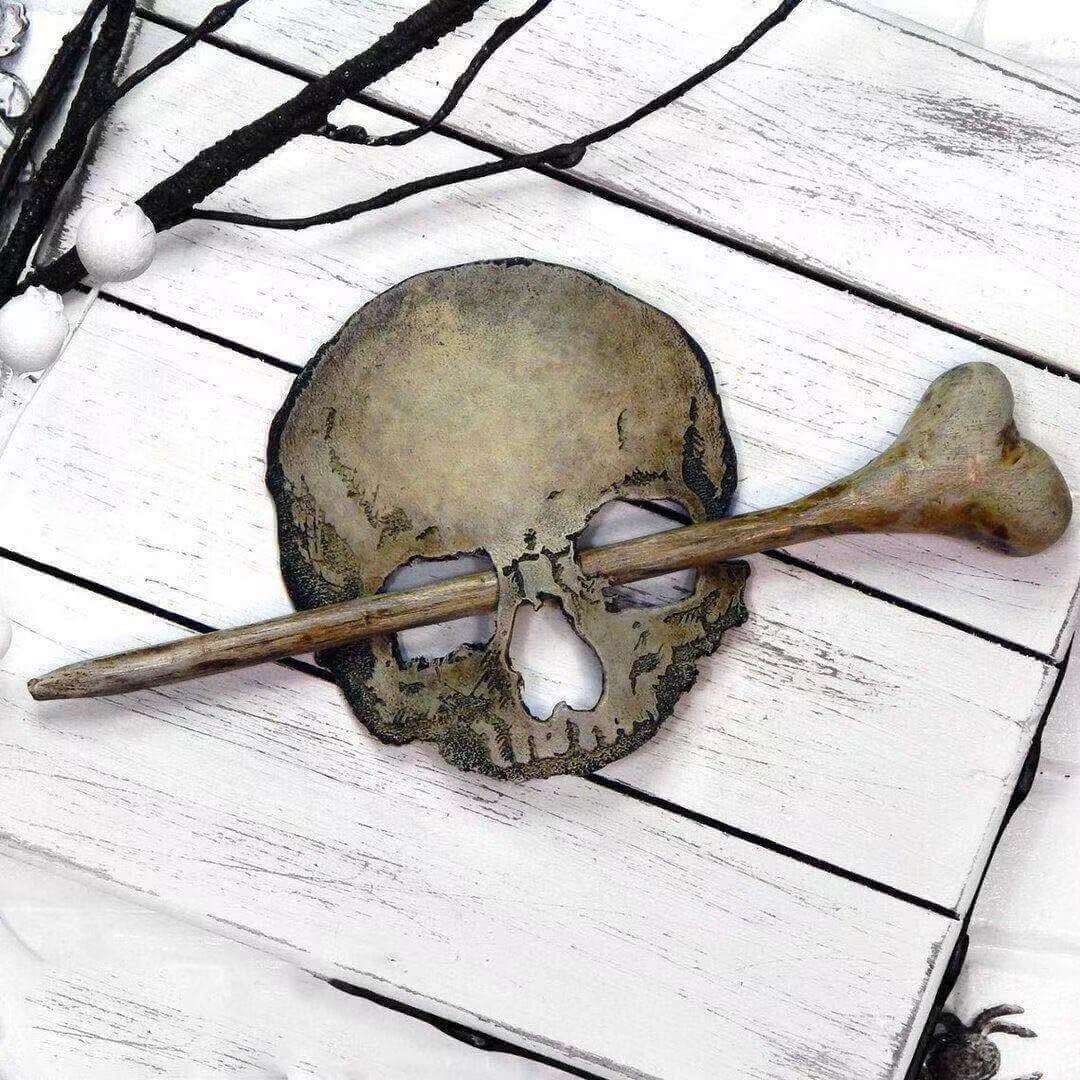 Women's Vintage Copper Skull Headband Handmade Jewelry