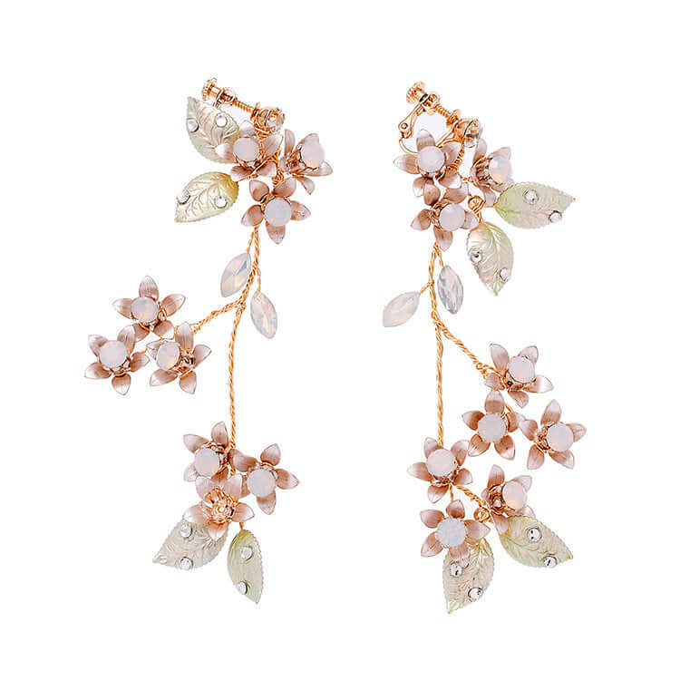 Delicate zircon earrings with handmade tassel details for women