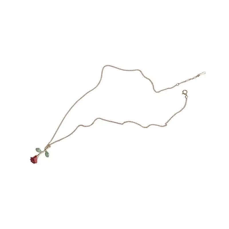 Women's Handmade Jewelry Rose Hand Necklace