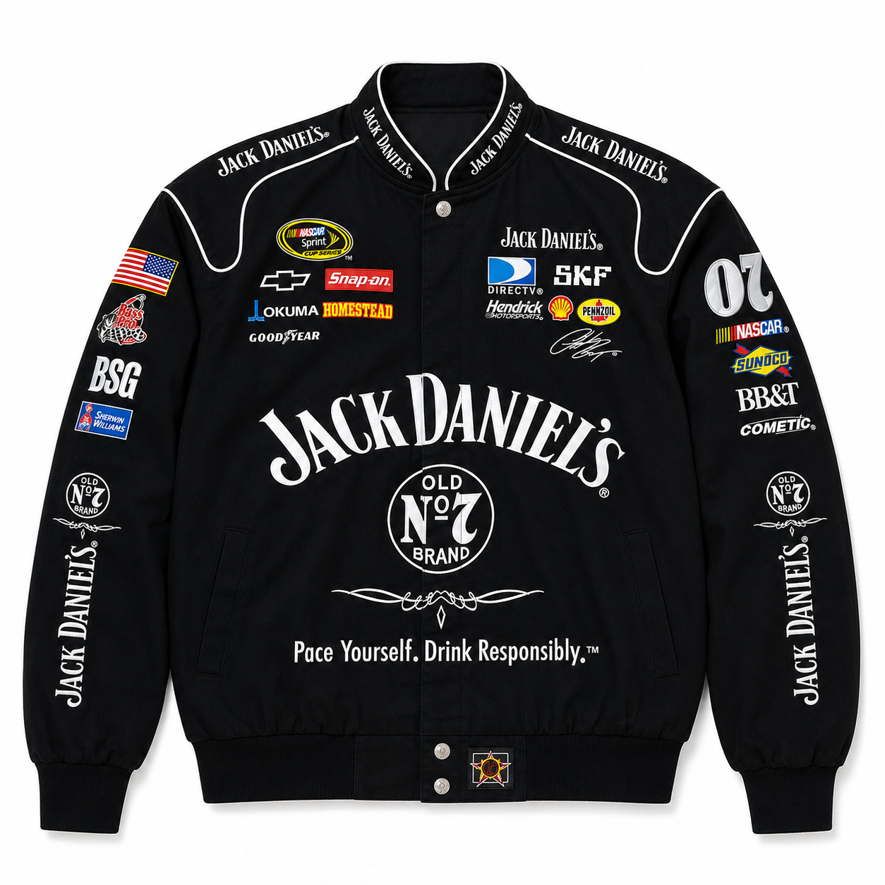AWEX Pit Jacket — Black Cotton Twill Racing Jacket