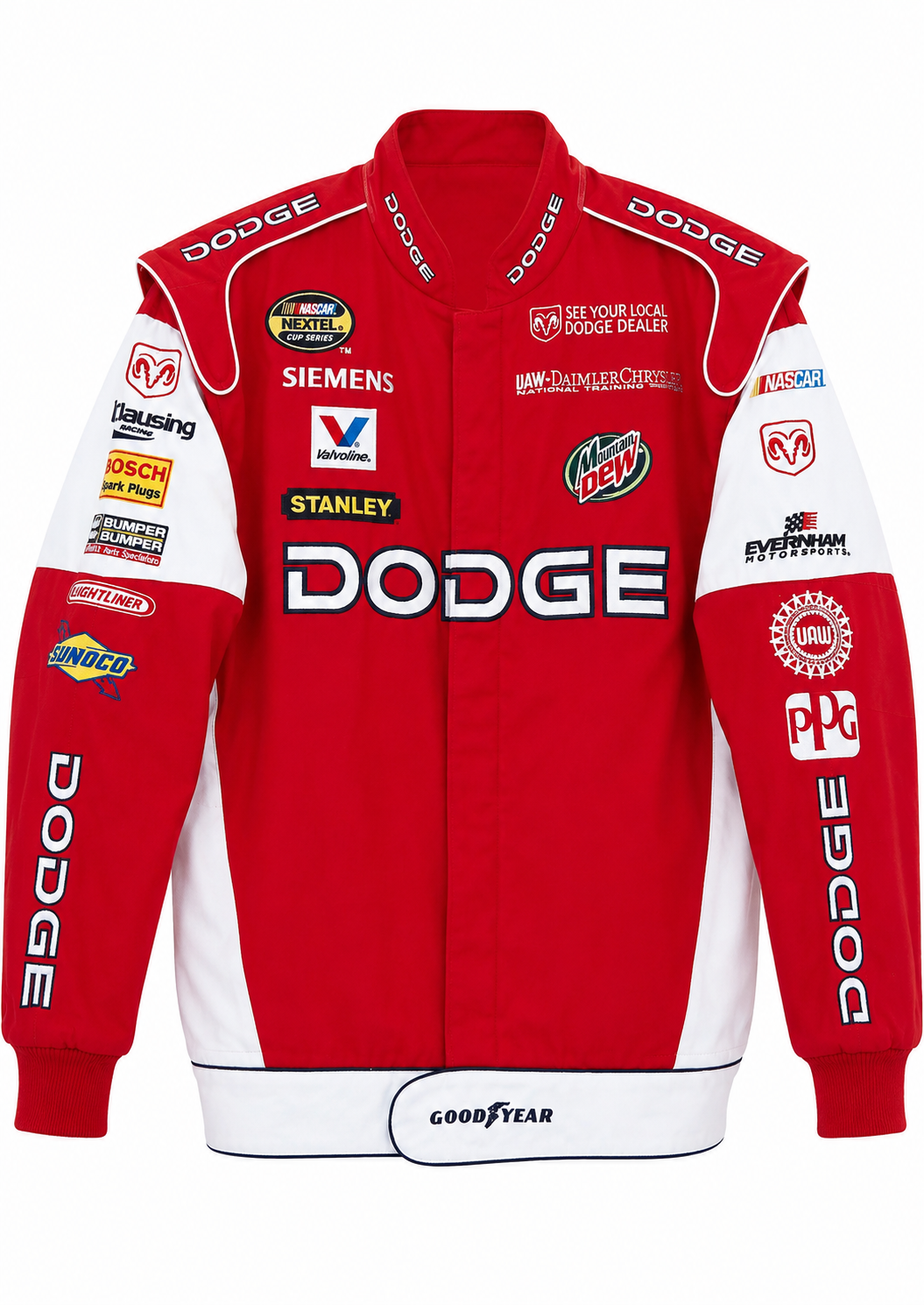 AWEX Pit Jacket — Red and White Cotton Twill Racing Jacket