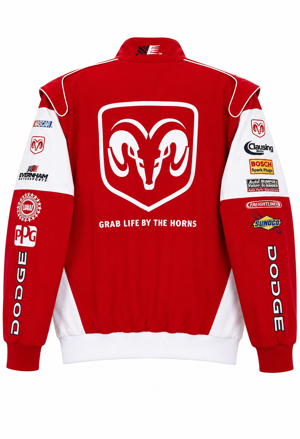 AWEX Pit Jacket — Red and White Cotton Twill Racing Jacket