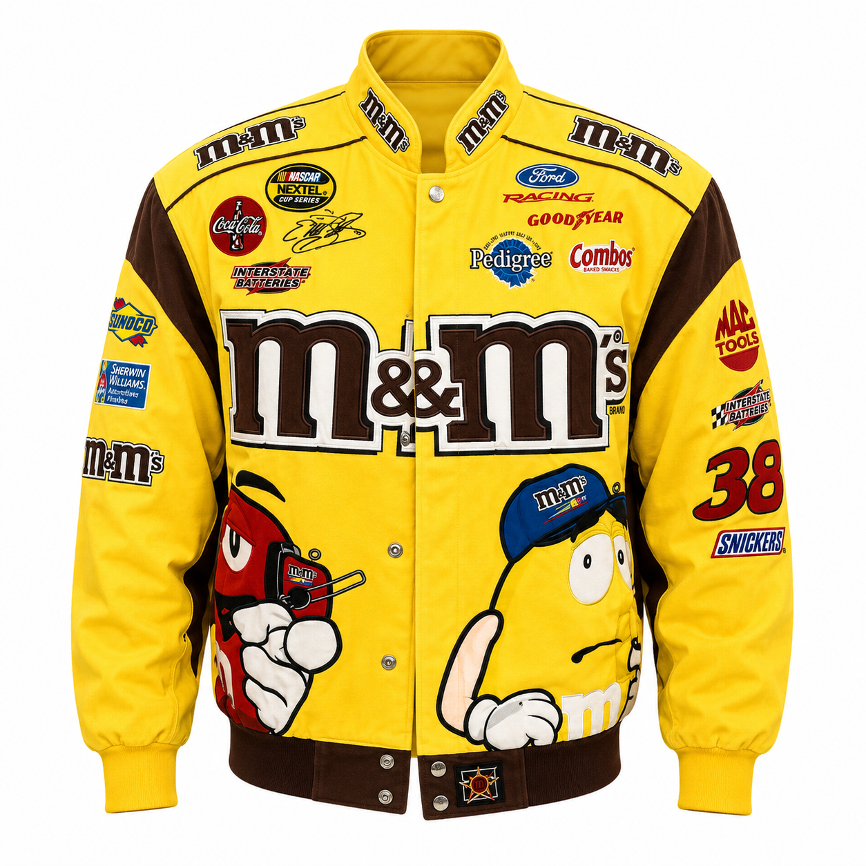AWEX Pit Jacket — Yellow and Brown Cotton Twill Racing Jacket