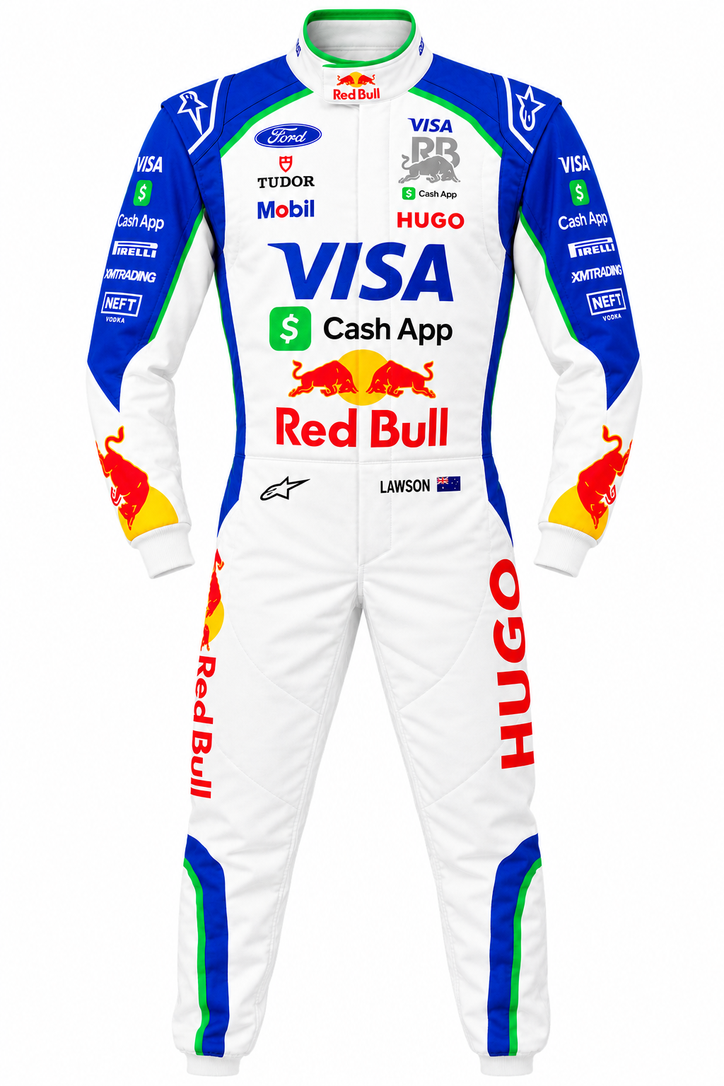 AWEX Cordura Racing Suit — White / Blue