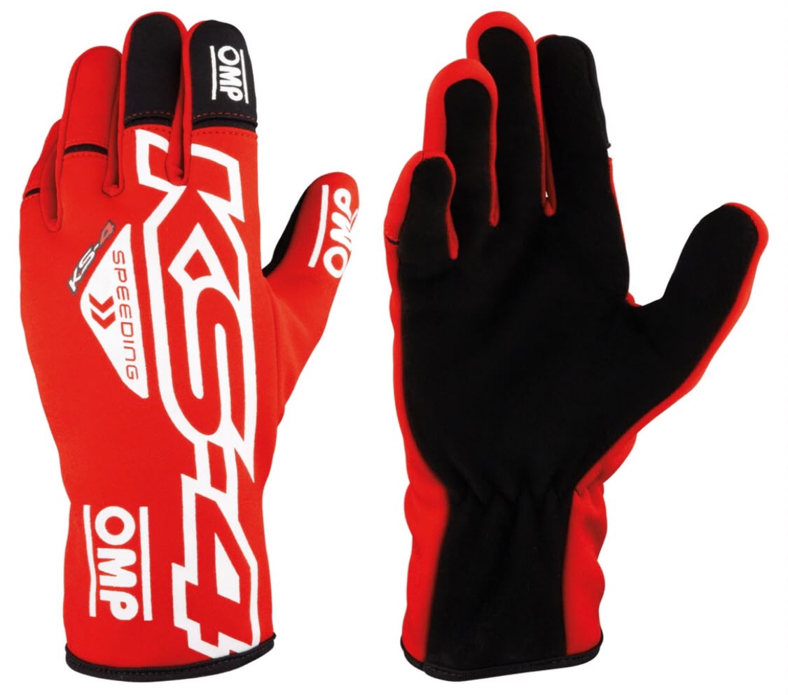 KS-4 Karting Gloves – Red & Black