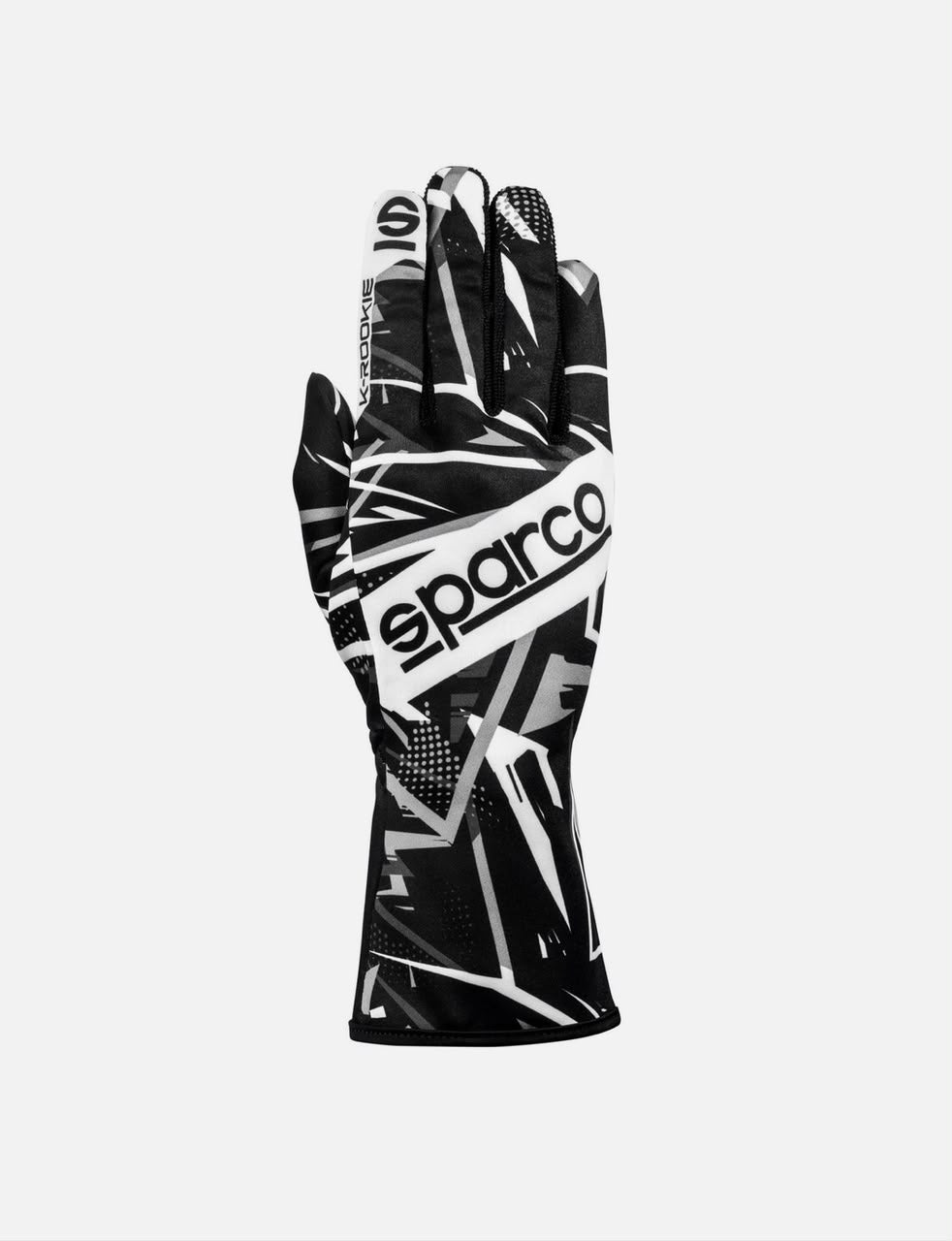 AWEX Racing Gloves K Rookie — Black, Grey & White Motorsport Driving Gloves