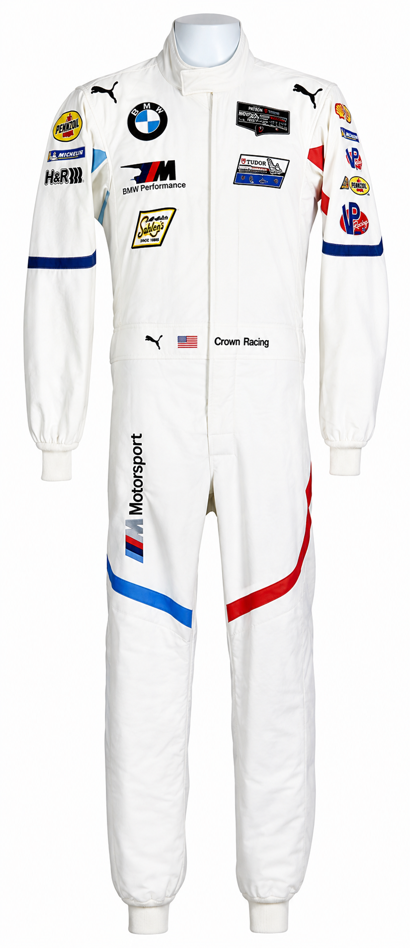 AWEX Cordura Team Racing Suit — White / Blue / Red